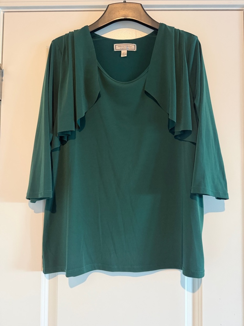 Studio Works Green Layered Flutter Sleeve Tunic - Women's